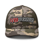 No Sponsors Camo trucker hat